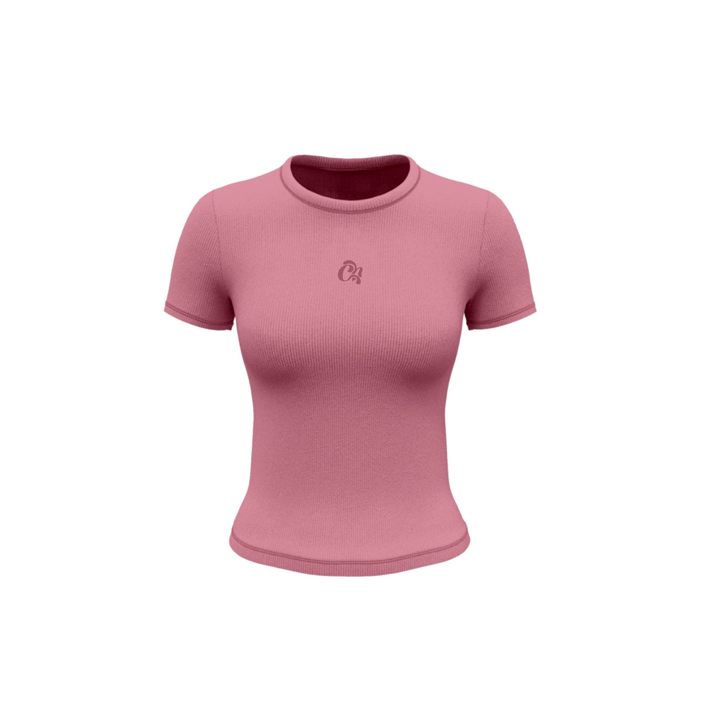 Ribbed Tee (BubbleGum)