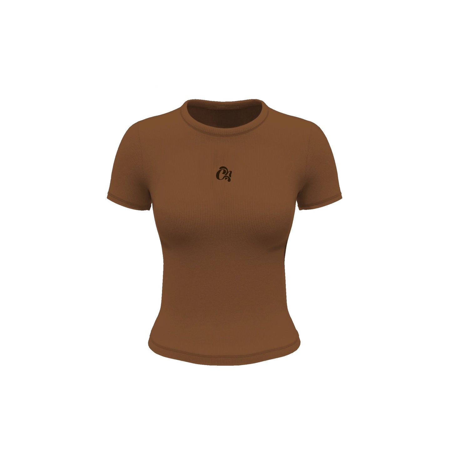 Ribbed Tee (Mocha)