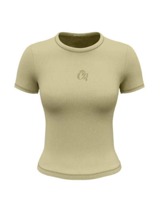 Ribbed Tee (Butter)