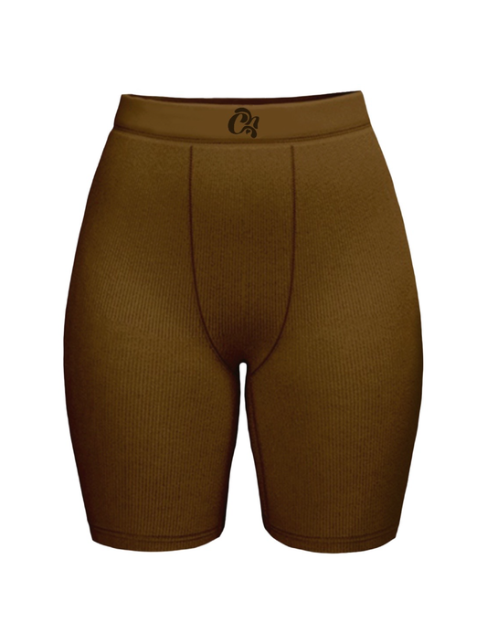Ribbed Shorts (Mocha)