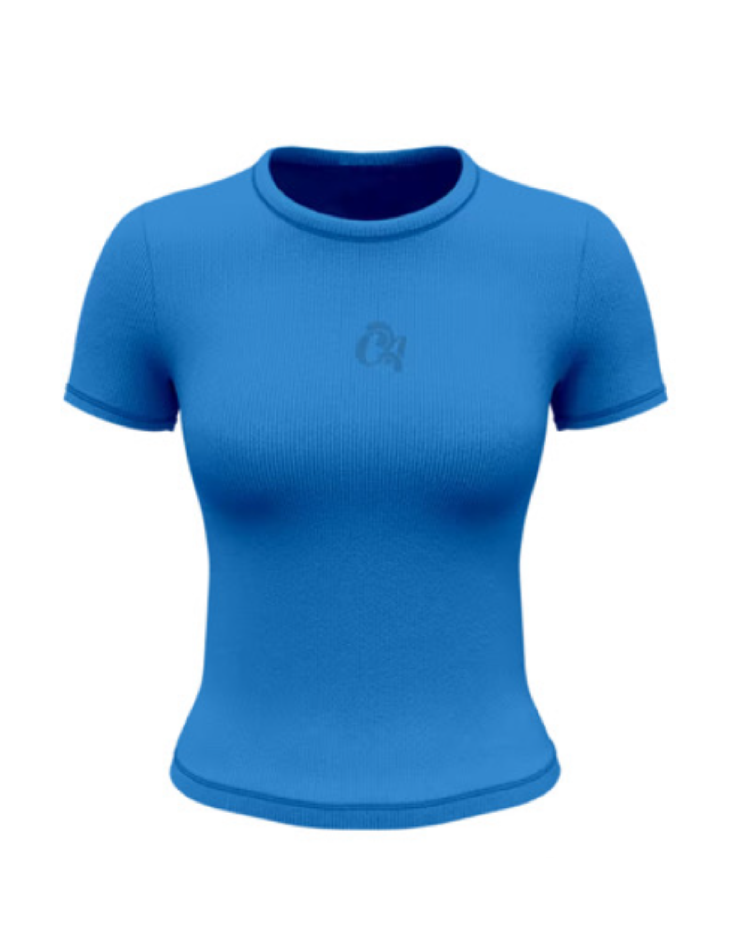 Ribbed Tee (Blu)