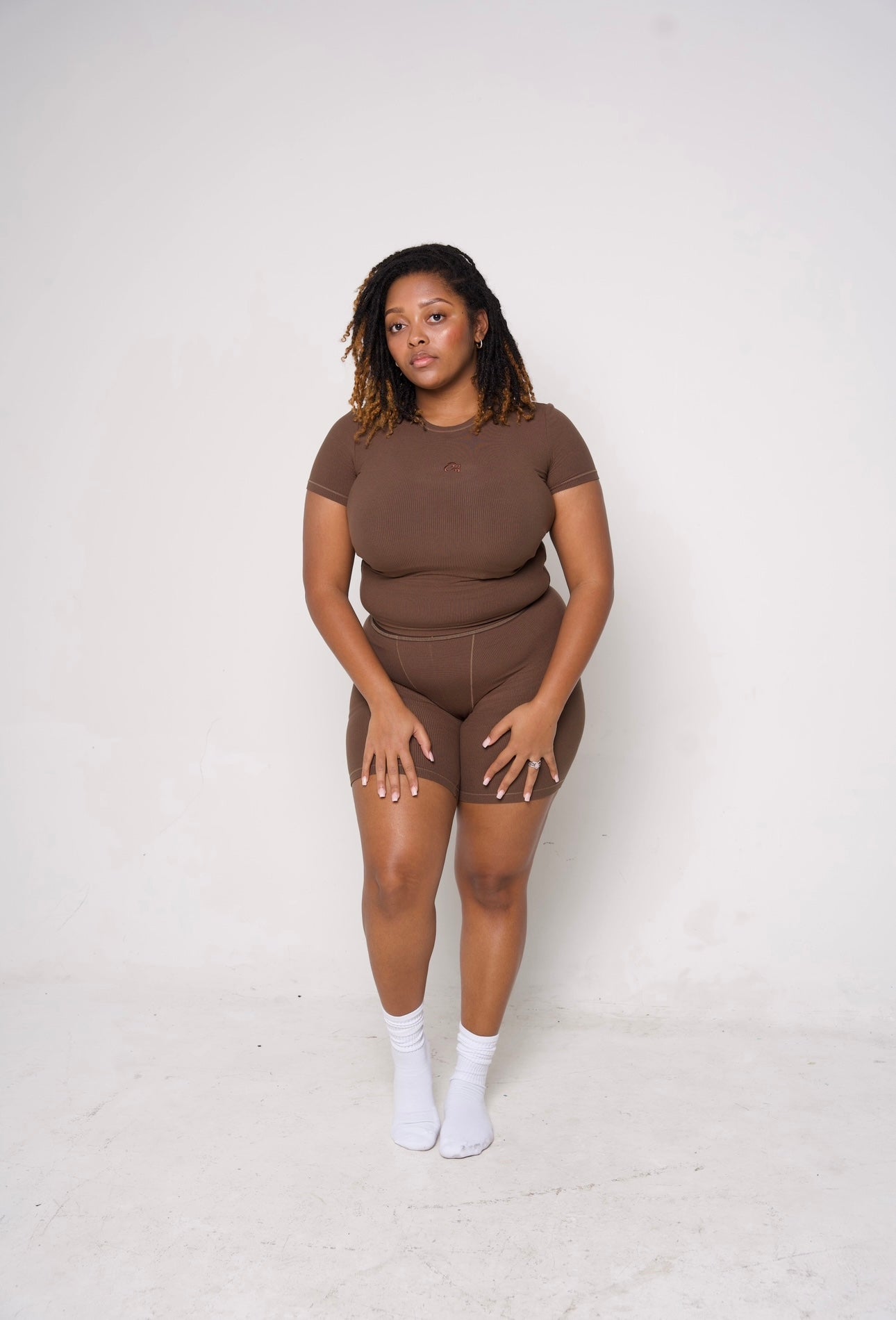 Ribbed Shorts (Mocha)